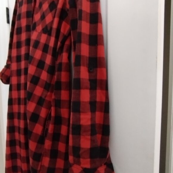 BC clothing MEDIUM shirt dress buffalo plaid long-sleeve button-down westerncore - Picture 5 of 5